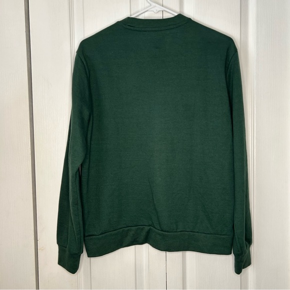 PLAYBOY womens Dark Green Crewneck Sweater small - Picture 4 of 4